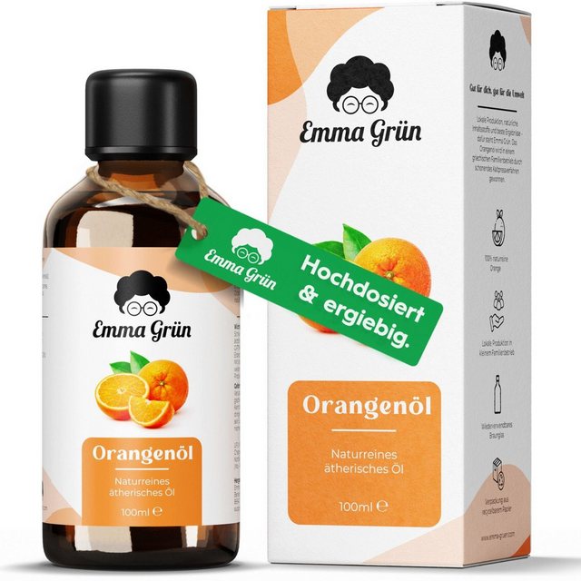 Bild von Emma Grün Duftöl Orangenöl (Set, Je nach Auswahl: 1x, 2x oder 5x Orangenöl 100 ml), Rein & unverdünnt für maximale Wirkung