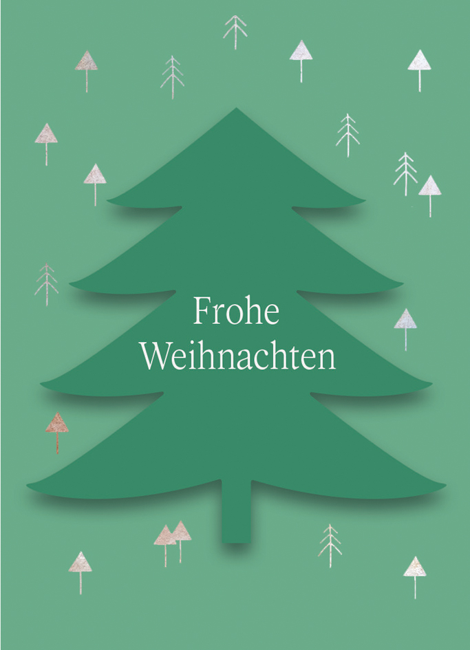 Bild von CACTUS Mini-Weihnachtskarte , Tannenbaum,