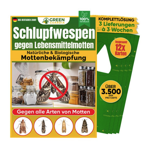 Bild von GREEN GUARDIA Insektenvernichtungsmittel mit Schlupfwespen gegen Lebensmittelmotten
