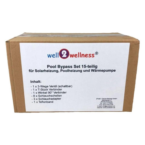 Bild von well2wellness® Bypass-Set 8 - 15-Teilig für Poolheizung und Wärmepumpe