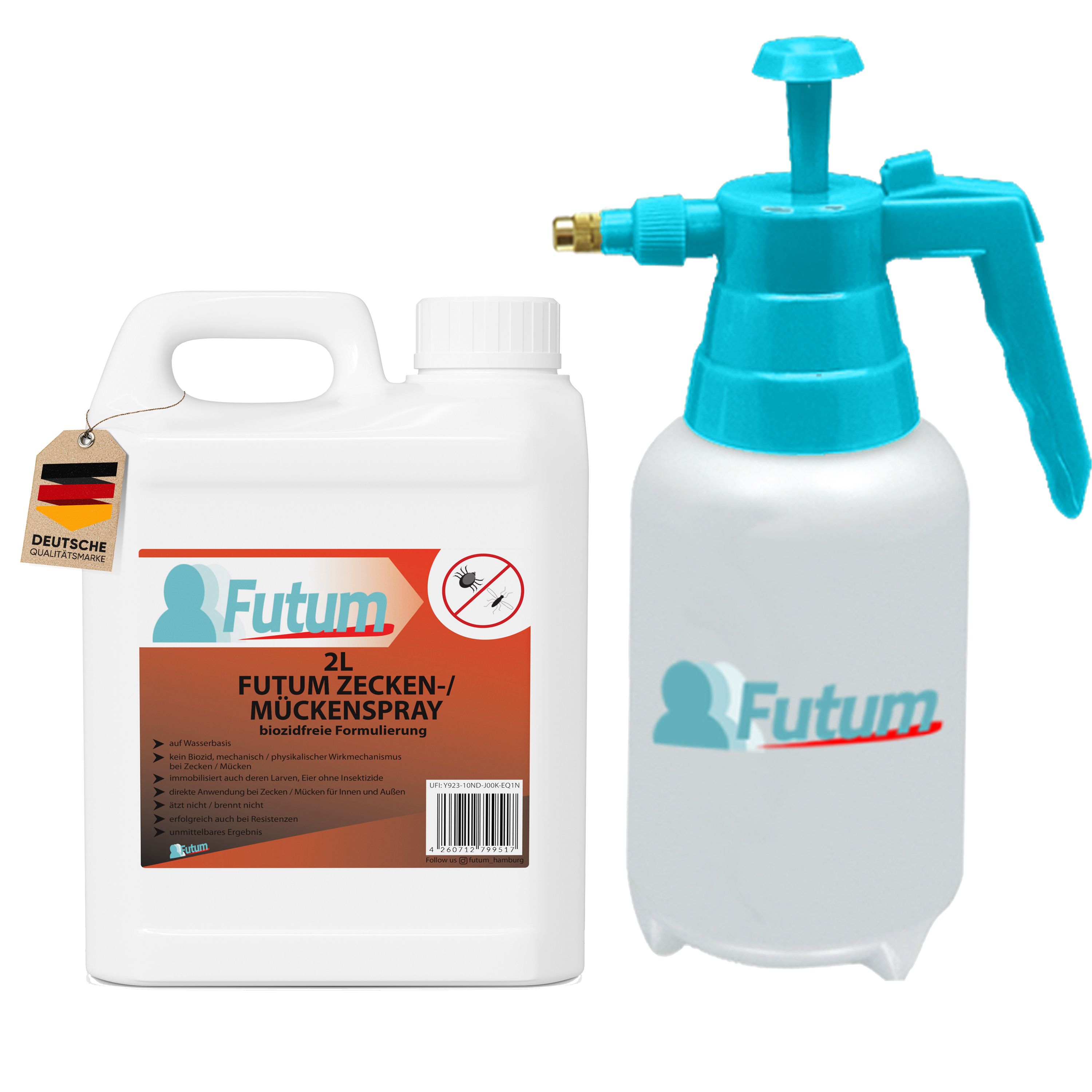 Bild von FUTUM 2L Zecken- / Mückenspray + 2L Sprüher