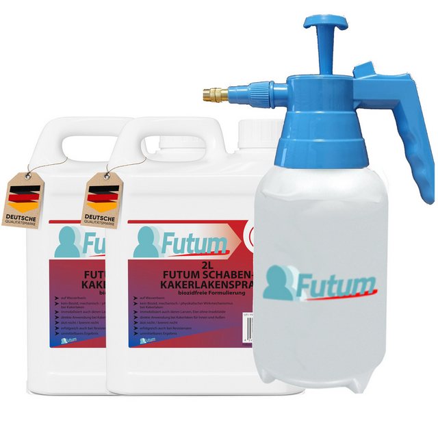 Bild von FUTUM Insektenspray Kakerlaken Spray Schaben Spray Küchenschaben Abwehr, 4 l, biozidfreie Formel, auf Wasserbasis, geruchsarm, brennt / ätzt nicht