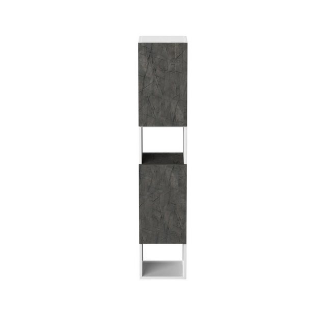 Bild von GARLIVO Badezimmer-Set Badezimmerschrank GLC2, hängend, stehend, Marmor, Hochschrank, Breite 31,5 cm