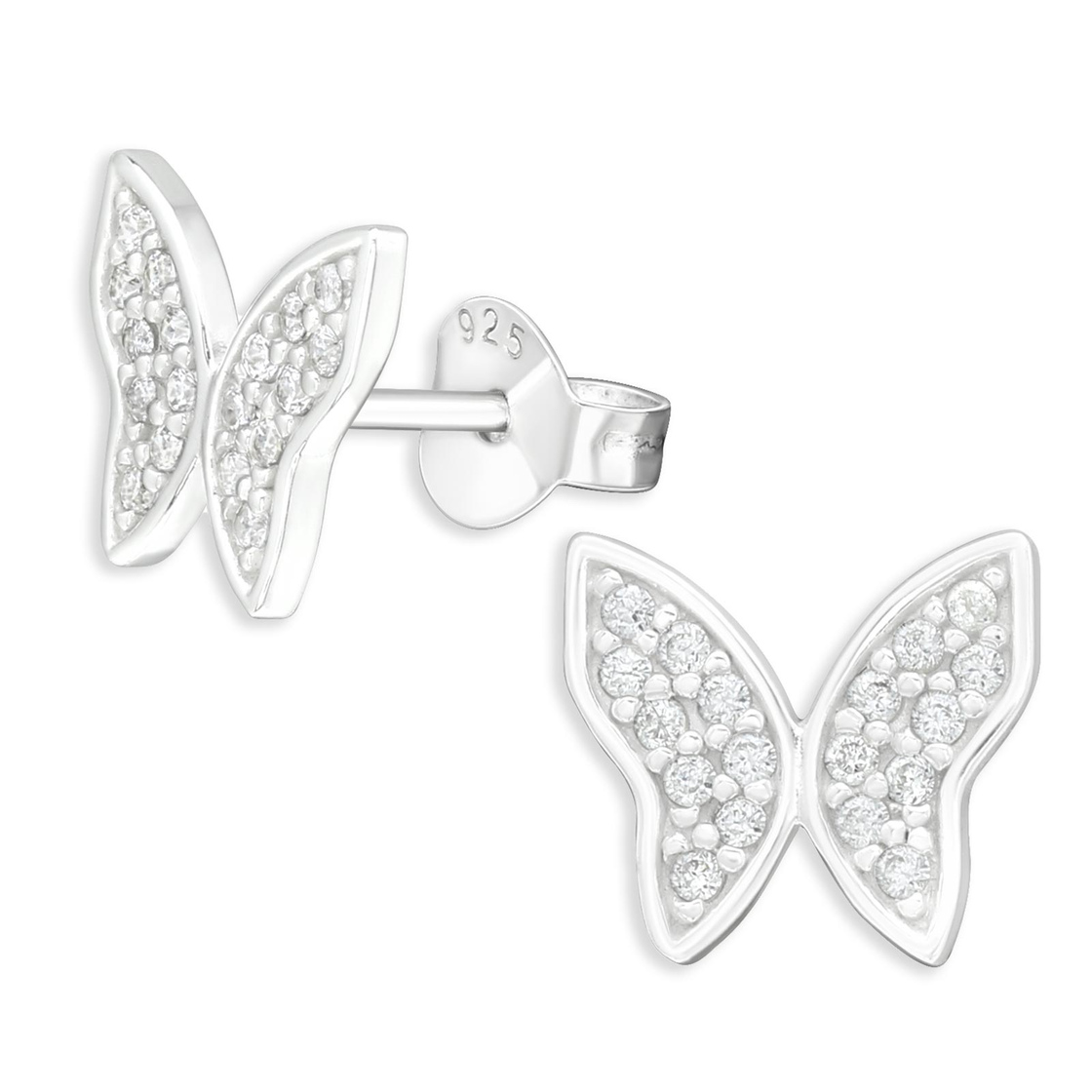 Bild von Monkimau Ohrring-Set Schmetterling Ohrringe aus 925 Silber, Hypoallergen