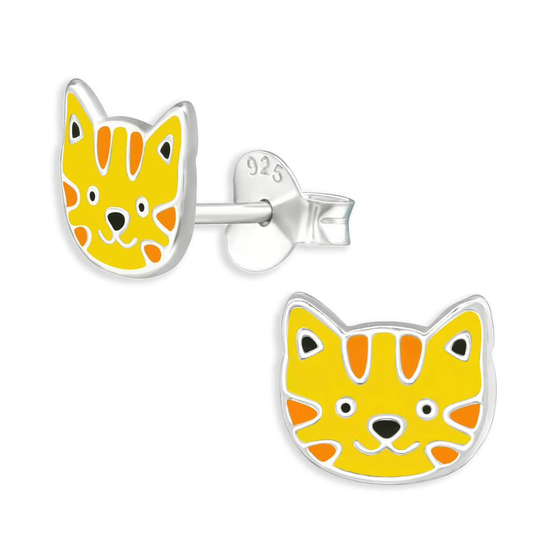 Bild von Monkimau Ohrring-Set Tiger Kinder Ohrringe aus 925 Silber, Hypoallergen
