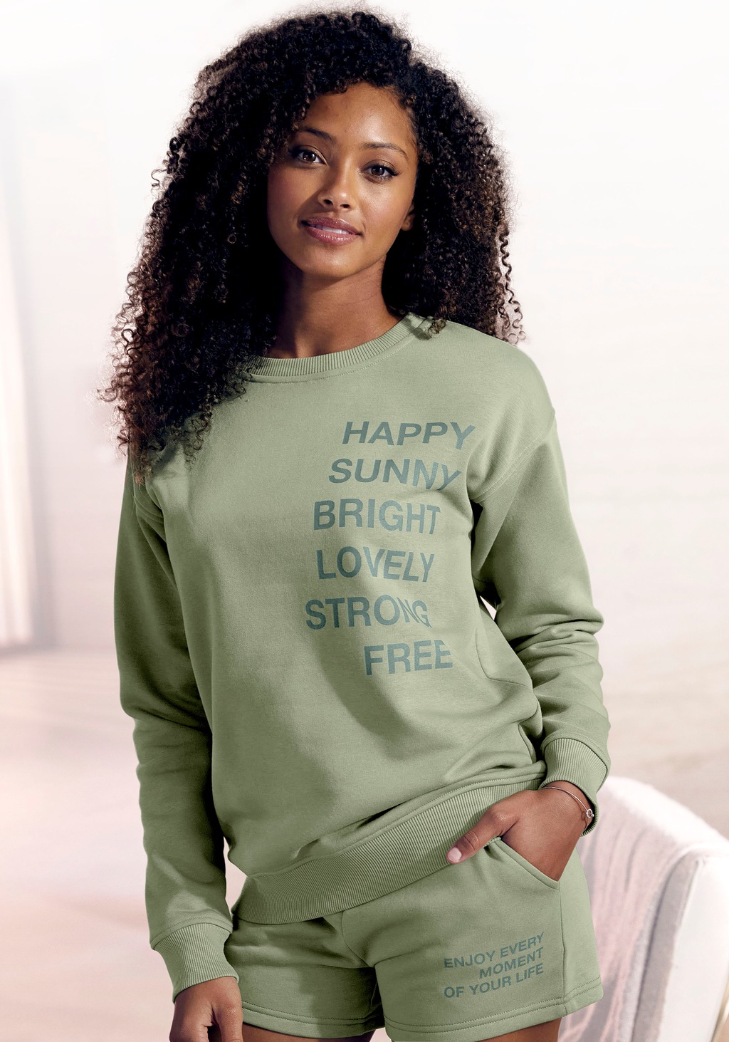 Bild von Buffalo Sweatshirt Grün Regular Fit für Damen - 32/34