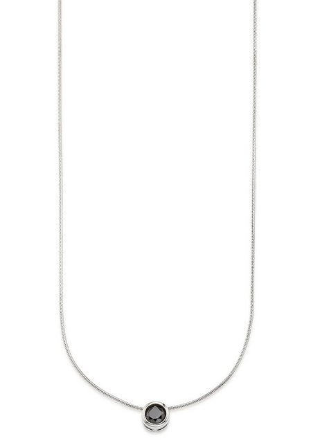 Bild von Bruno Banani Kette mit Anhänger »Schmuck Geschenk Silber 925 Halsschmuck Halskette Schlangenkette Stein«, mit Zirkonia (synth.), Korund (synth.) oder Spinell (synth.)