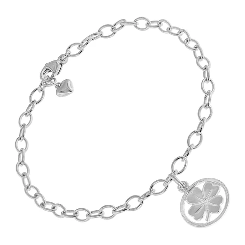 Bild von trendor 51198 Kinder-Armband Kleeblatt 925 Silber 18 cm, trendor Kinder-Armband Kleeblatt 925 Silber 18 cm zauberhafter Armschmuck für Mädchen, wunderschöne Geschenkidee, 51198