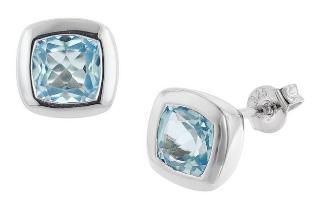 Bild von trendor 51402 Damen Ohrringe 925 Sterlingsilber Echt Topas Hellblau