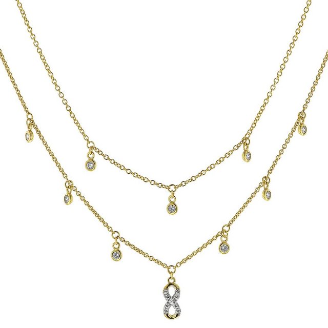 Bild von trendor 51747 Damen-Collier Gold 333 mit kleinen Zirkonias