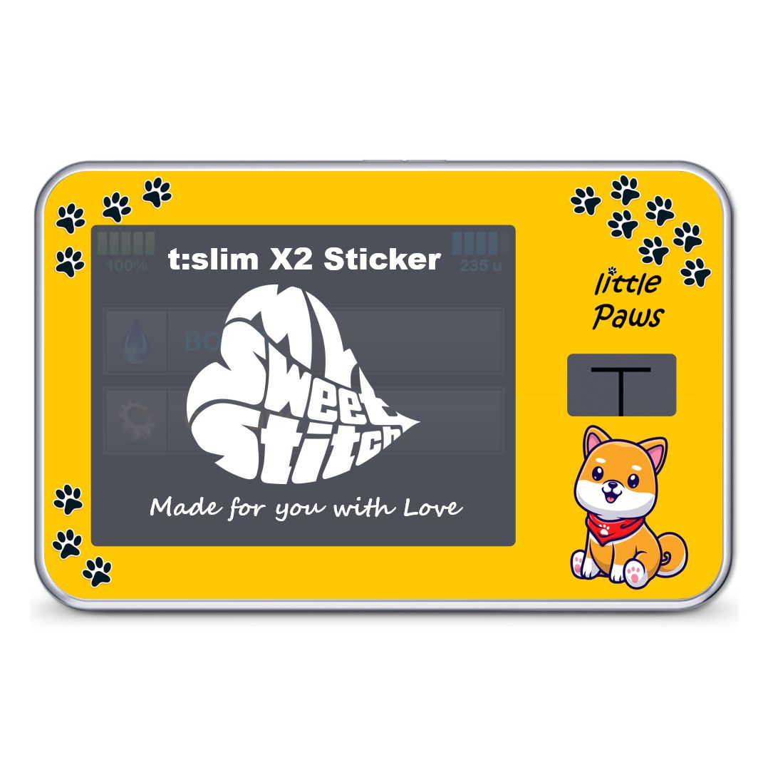 Bild von MySweetStitch | Tandem t:slim X2 Sticker | Little Paws