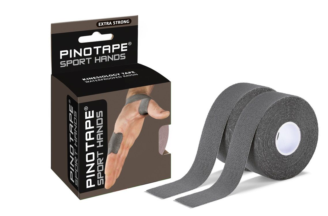 Bild von Pino Kinesiologie-Tape Pinotape Sport Tape For Hands Dark Grey 2 x 5m x 2,5 cm latexfrei, wasserabweisend, starke Klebekraft