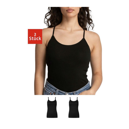 Bild von SNOCKS Tanktop Spaghetti Top Damen (2-tlg) aus Bio-Baumwolle