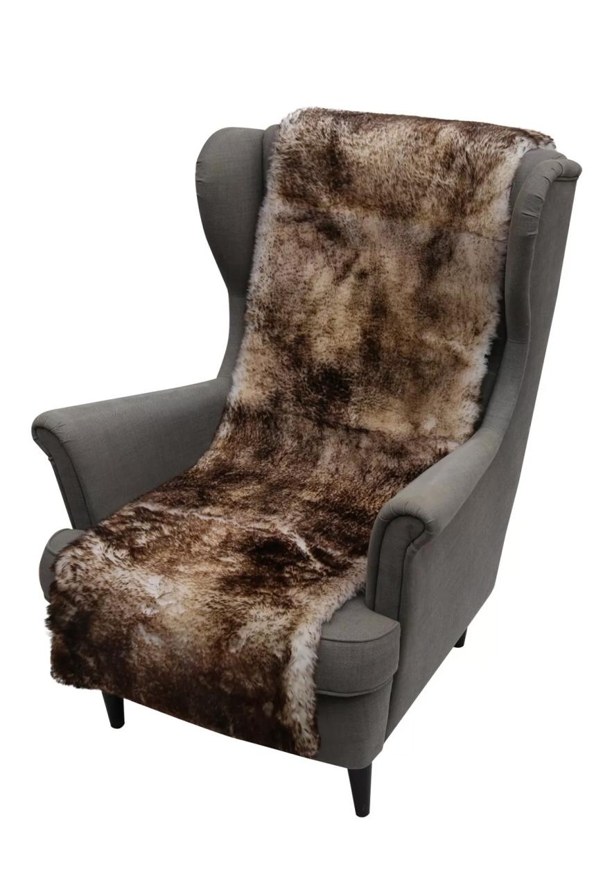 Bild von Sheepskin armchair cover short hair 160 x 50 cm Flamed