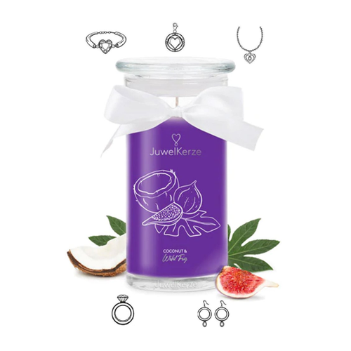 Bild von Juwelkerze Coconut and Wild Fig - verschiedene Schmuckstücke