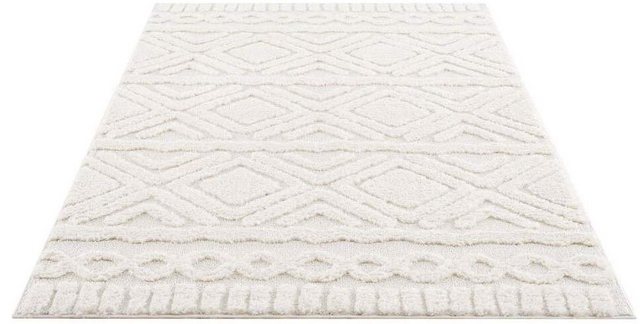 Bild von Carpet City Hochflor-Teppich »Focus 3382, Boho-Style«, rechteckig, 20 mm Höhe, besonders weich, Hoch Tief Struktur, Wohnzimmer, auch als Läufer