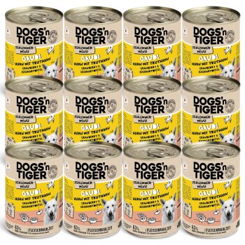 Bild von Dogs’n Tiger Adult Hundefutter, Gaudi, Nassfutter, Getreidefrei, Huhn, Truthahn & Cranberry