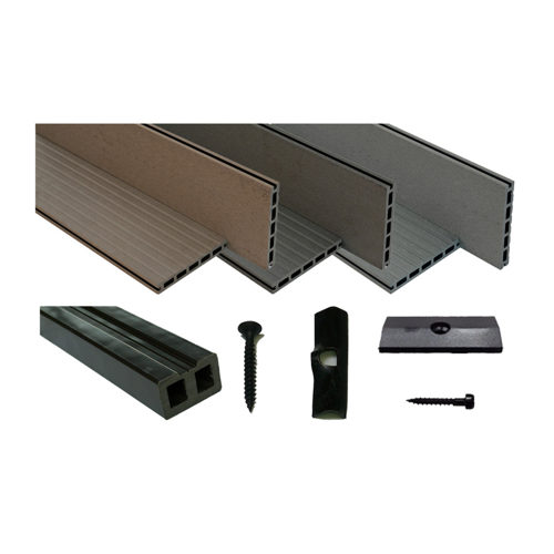 Bild von WPC Komplettset WoodoBasicFes grau - 4 m - 20 m²