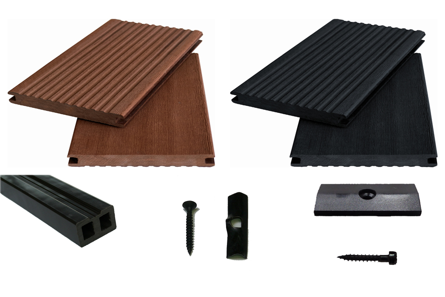 Bild von WPC Komplettset WoodoXXL braun 10 m²