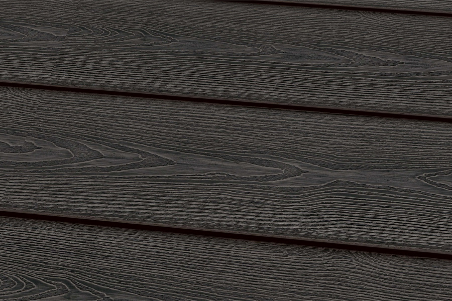 Bild von WPC Terrassendiele, Massivdiele, dunkelgrau Holzstruktur, 22 mm (Stärke) x 143 mm (Breite), 3D Oberfläche Länge 3,60 m