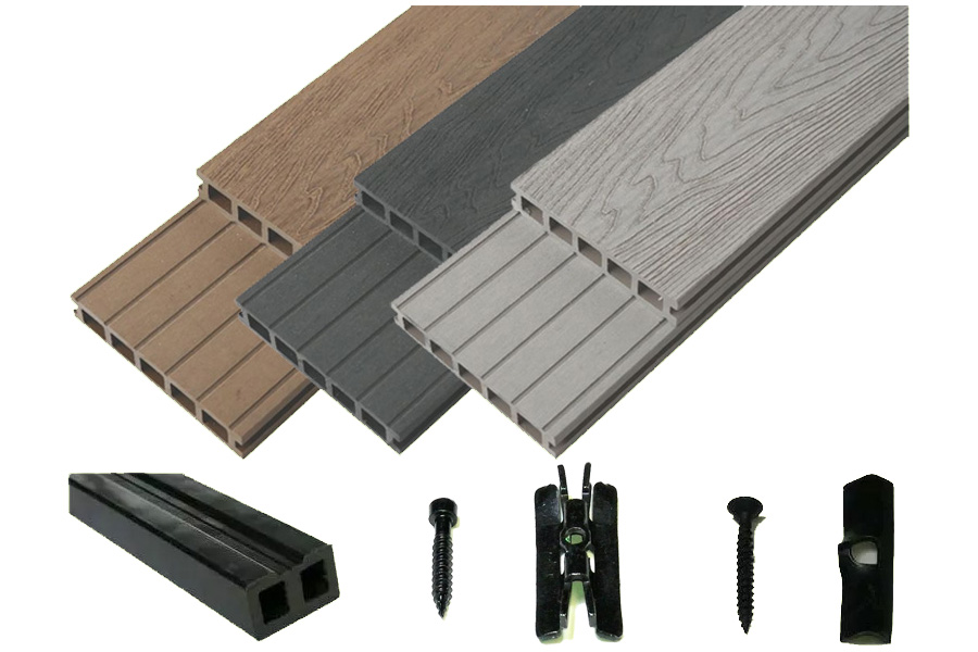 Bild von Komplettset WoodoMykonos 25 x 145 mm, grau, 2,4 m, Fläche: 21 m²