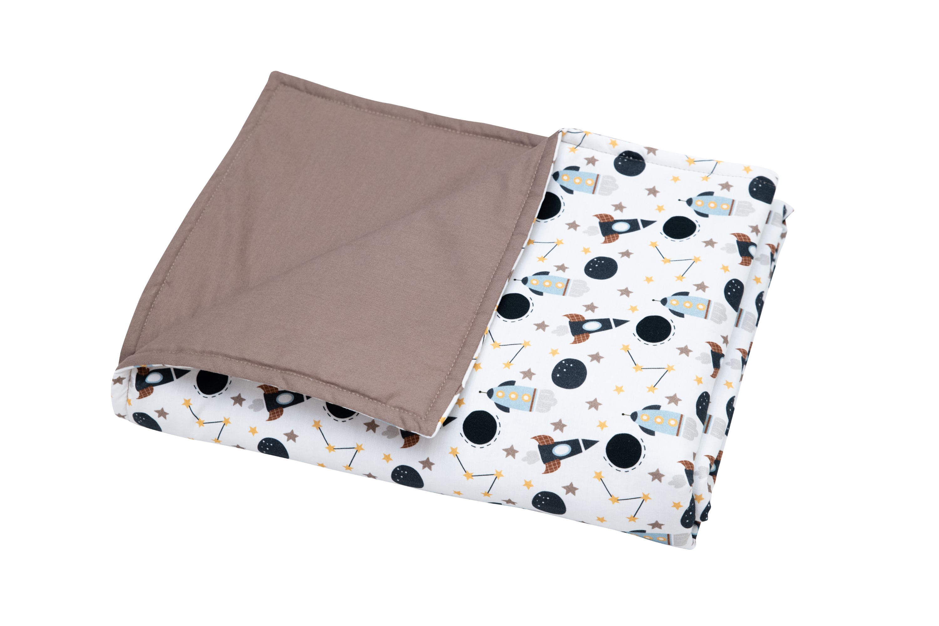 Bild von ULLENBOOMÂ® Babydecke 70x100 cm - Aus 100% Baumwolle, RAKETENREISE - Ideal als Kinderwagendecke, Kuscheldecke