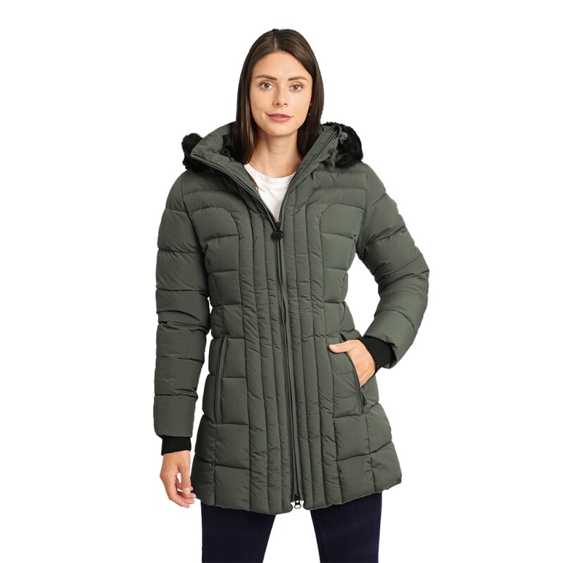 Bild von Knuffelwuff Damen Winterjacke Amsterdam Größe: M / 38 Khaki khaki 38 - EU