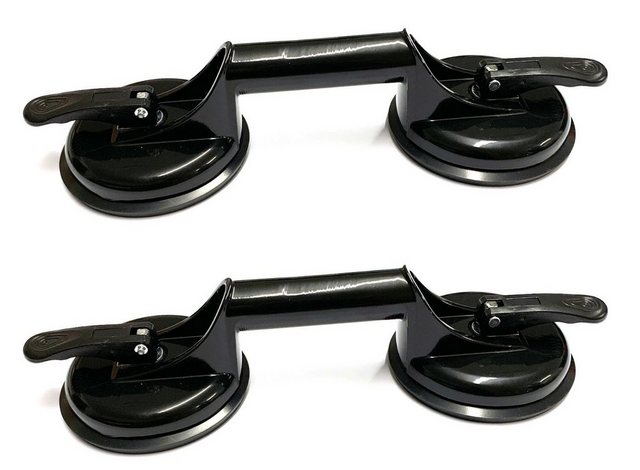 Bild von Moritz Saugheber mit 2 Saugnäpfen schwarz, max. 100 kg Traglast, 2-tlg.], Glasheber Glassauger Plattenheber Saughalter Vakuumheber Gummisauger
