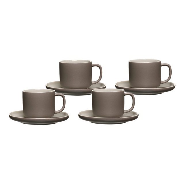 Bild von Ritzenhoff & Breker Tasse Jasper Kaffeetassen mit Untertassen 240 ml 4er Set, Keramik