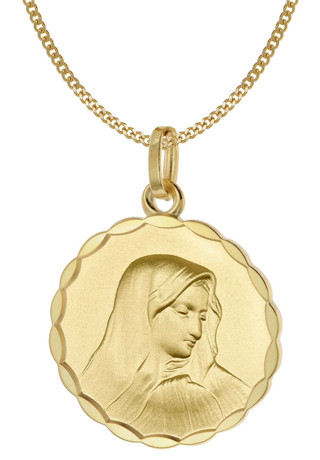 Bild von Acalee 50-1025 Halskette mit Madonna Anhänger Gold 333 Maria Dolorosa Ø 18 mm