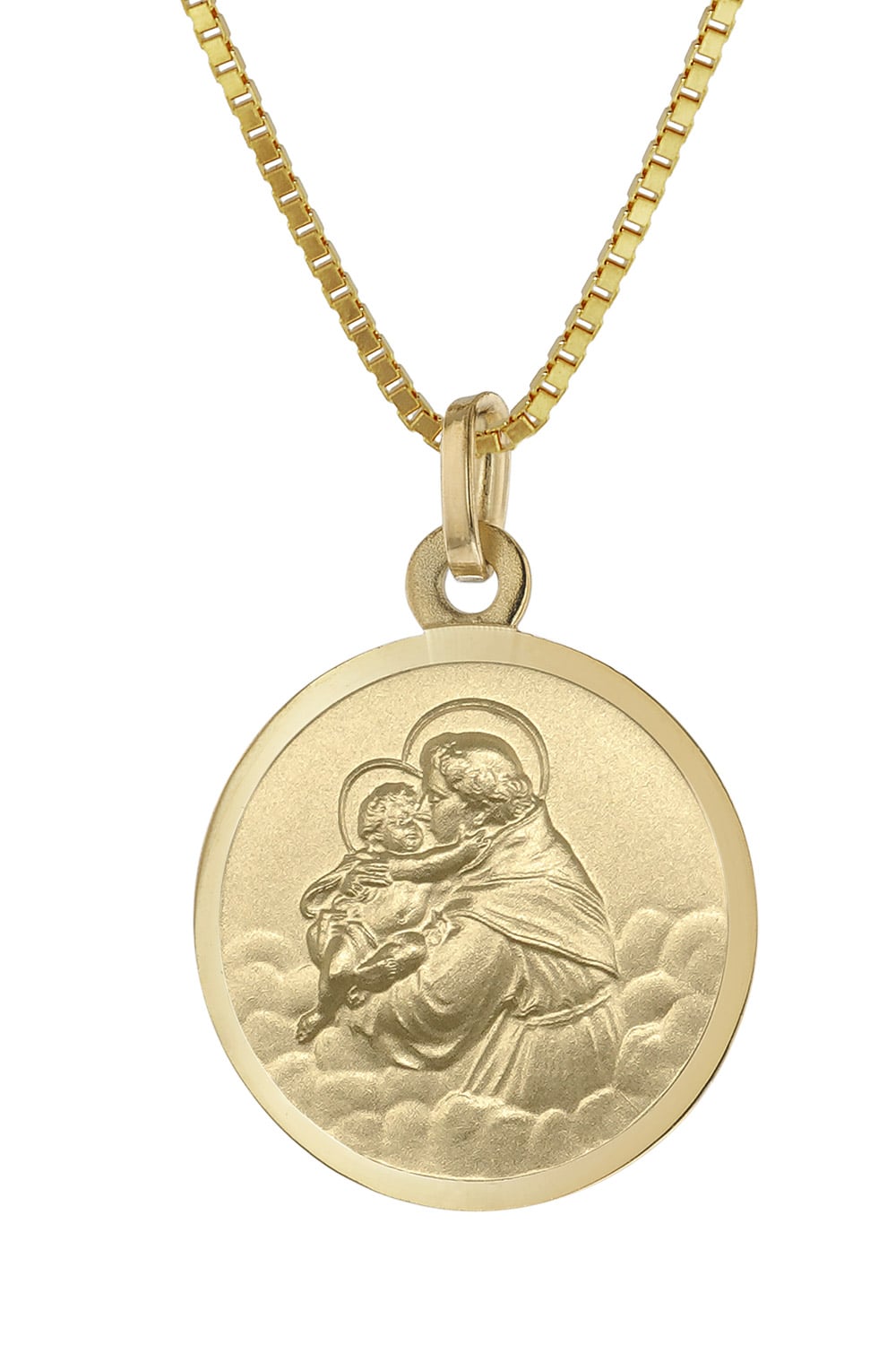Bild von trendor 41422 Heiliger Antonius Anhänger Gold 333 an goldplattierter Kette