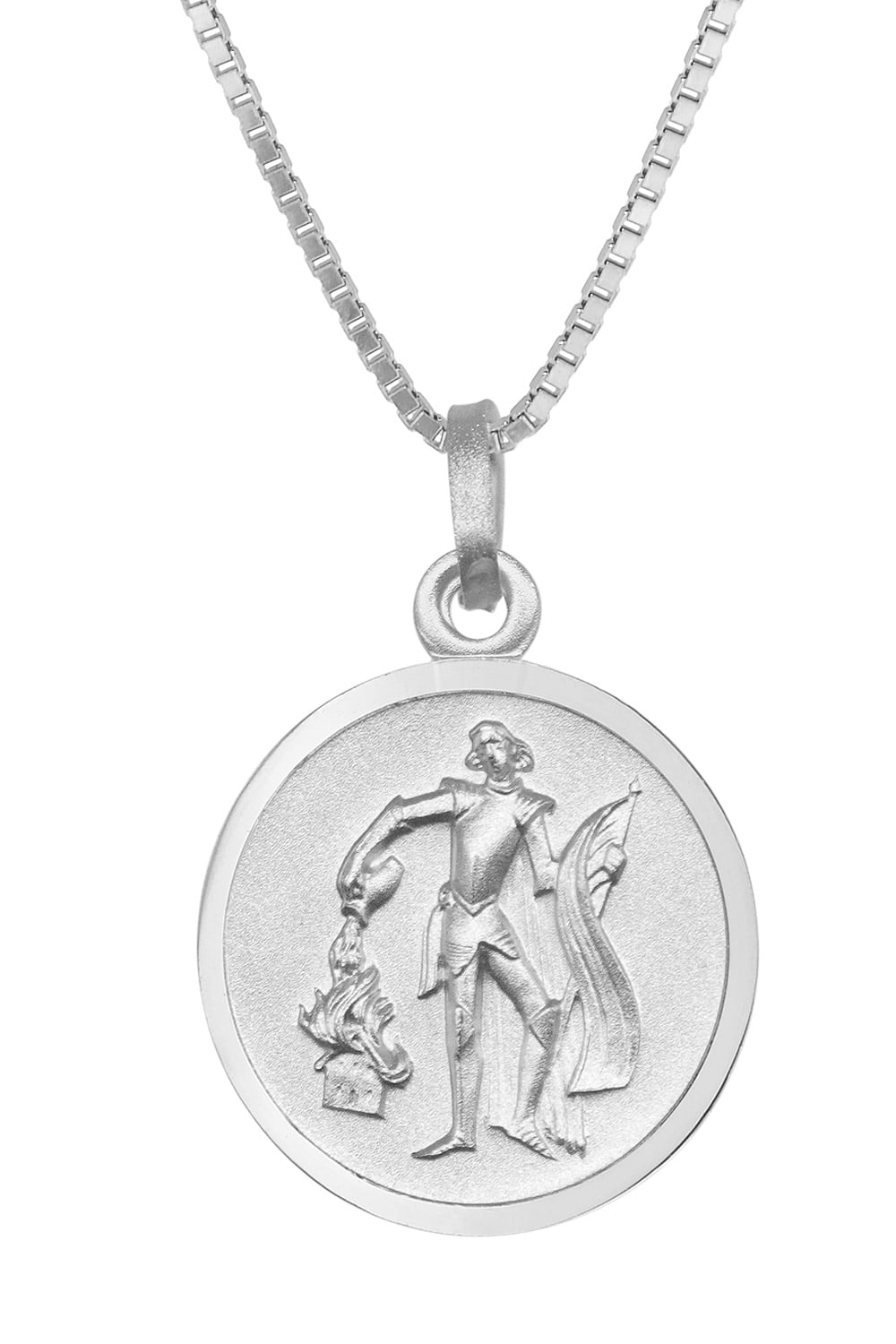 Bild von trendor 41450 Halskette mit St. Florian Anhänger Ø 16 mm 925 Silber