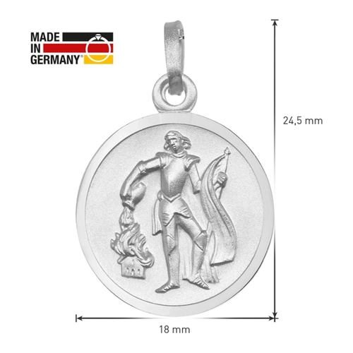Bild von Elegante trendor Halskette mit St. Florian Anhänger aus 925 Silber
