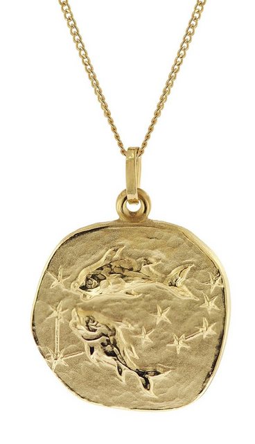 Bild von trendor 41960-03 Fische Sternzeichen Ø 20 mm mit 333/8K Goldkette für Herren