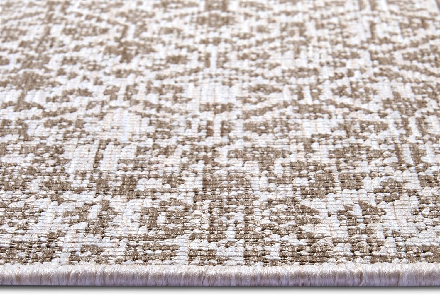 Bild von NORTHRUGS In- und Outdoor Teppich Curacao 80x250cm - Wendeteppich Wetterfest Modernes Grafisches Muster für Balkon Terrasse Garten Wintergarten Küche Wohnzimmerteppich Wasserfest in Ocean
