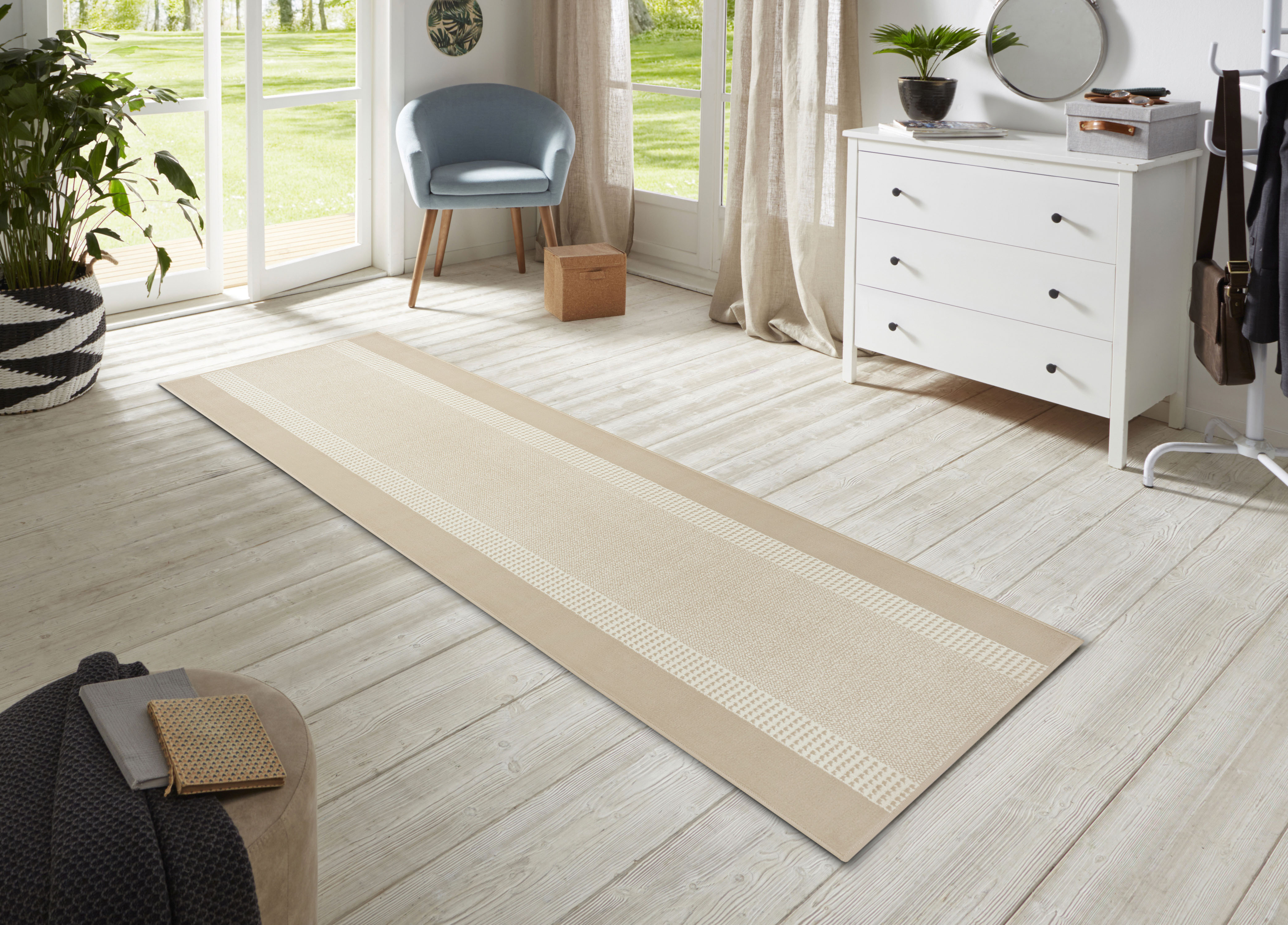 Bild von Hanse Home Teppich Läufer Band 80x300cm – Teppichläufer Weicher Kurzflor Teppich Modernes Design Läufer für Flur, Schlafzimmer, Kinderzimmer, Badezimmer, Wohnzimmer, Küche Dekoläufer – Ivo