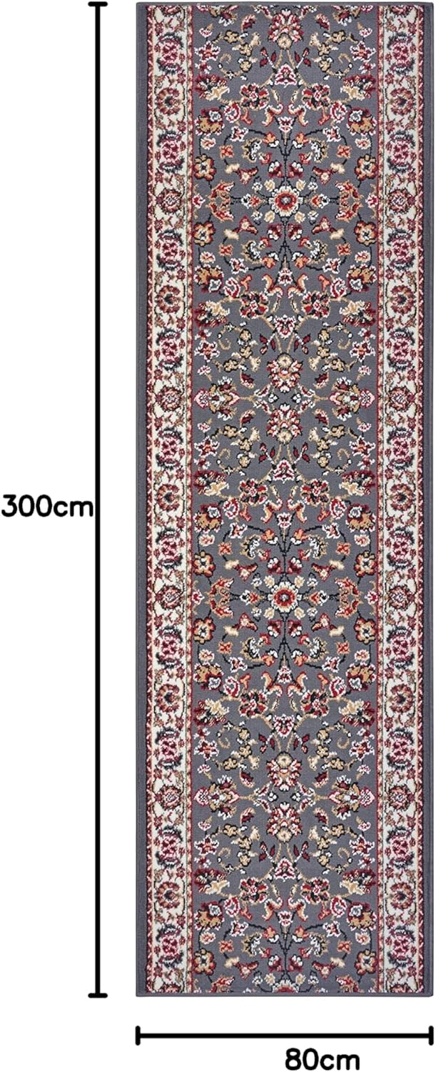 Bild von Hanse Home Teppich Läufer Vintage 80x300cm – Teppichläufer Weicher Kurzflor Teppich Retro Vintage Design Läufer für Flur, Schlafzimmer, Kinderzimmer, Badezimmer, Wohnzimmer, Küche Dekoläufer – Grün