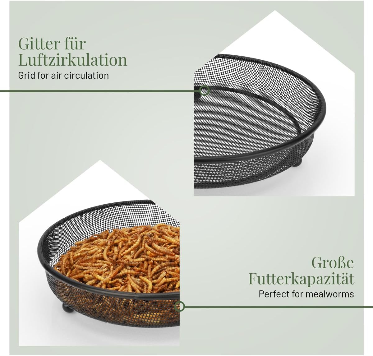 Bild von WILDLIFE HOME Futterschale Vögel Ø18cm, Metall I Bodenfutterstelle, Boden-Futterstation, Boden-Futterspender für Vögel I Vogelfutterspender für Vogelfutter Wildvögel ganzjährig