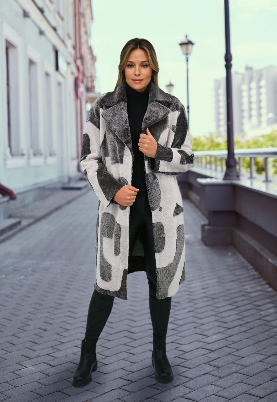 Bild von Hollert Wintermantel Lammfellmantel Shearling ED-03