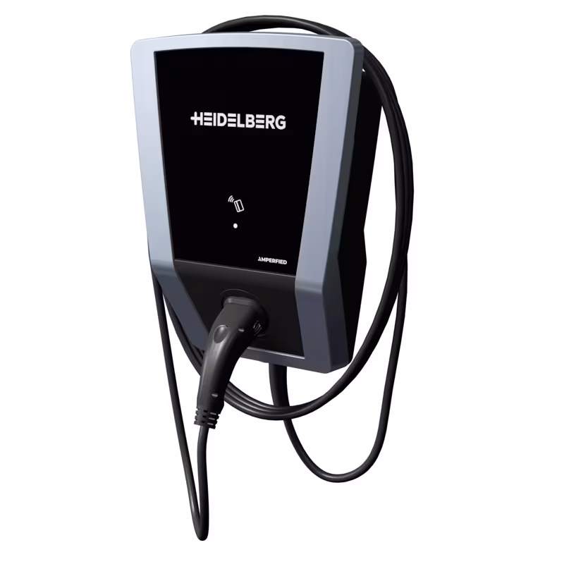 Bild von Amperfied Wallbox 11 kW zur Abrechnung von Firmenfahrzeugen inkl. 7,5 m Ladekabel und MID-Stromzähler. Intelligente Ladestation Connect.Business für Elektrofahrzeuge. Optional 5 Jahre Garantie.