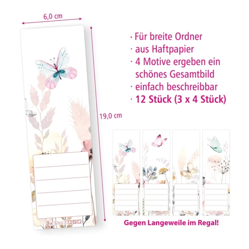 Bild von itenga 12er Set Ordneretiketten Farbklekse