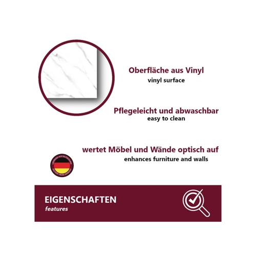 Bild von HOOZ 10x Fliesenaufkleber Steinoptik Weiß - Selbstklebende Fliesen für jedes Zuhause