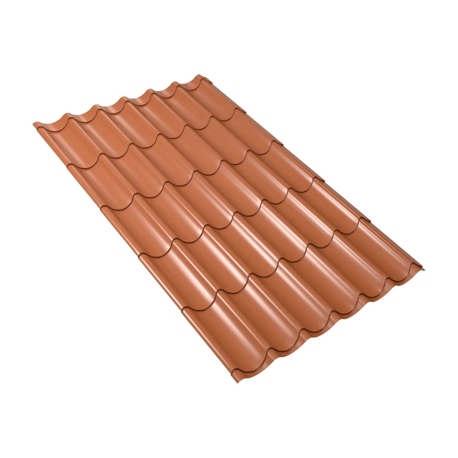 Bild von Weckman Pfannenblech Typ 2 Ziegelrot 1.850 mm x 1.140 mm x 0,5 mm