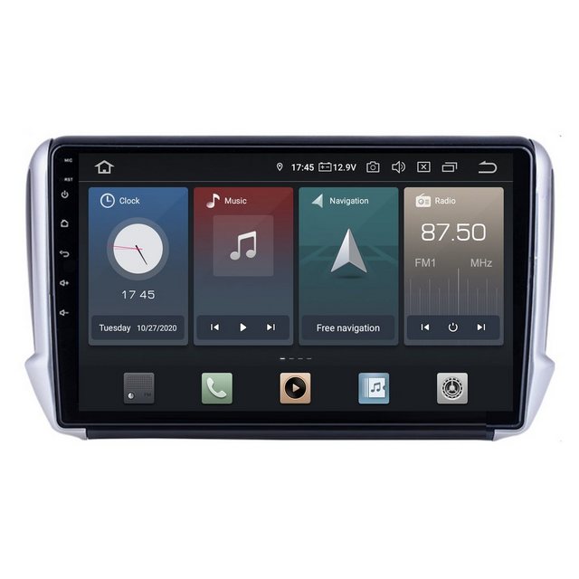Bild von TAFFIO Für Peugeot 208 10.1" Touch Android Autoradio Bluetooth GPS CarPlay Einbau-Navigationsgerät