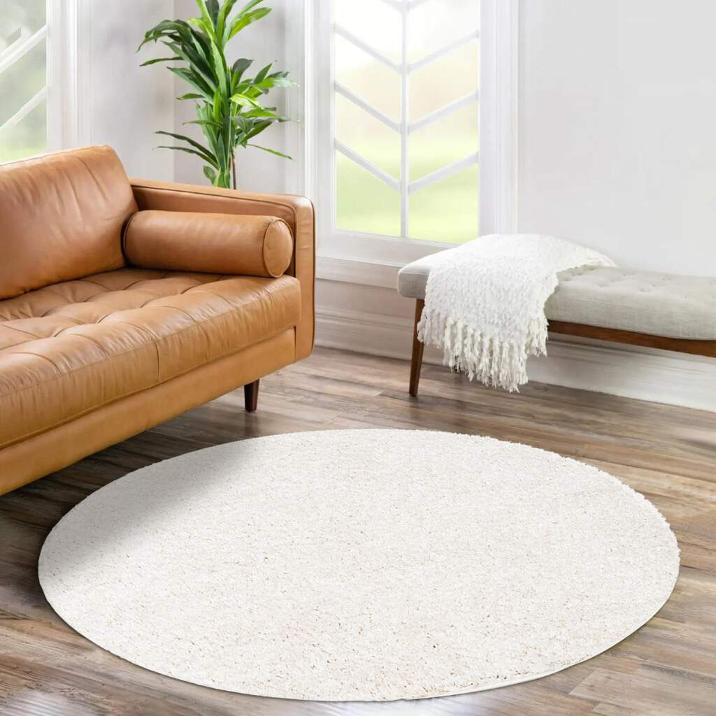 Bild von Carpet City Hochflor-Teppich »City Shaggy«, rund, 30 mm Höhe, Teppich Einfarbig Uni, besonders flauschig-weich