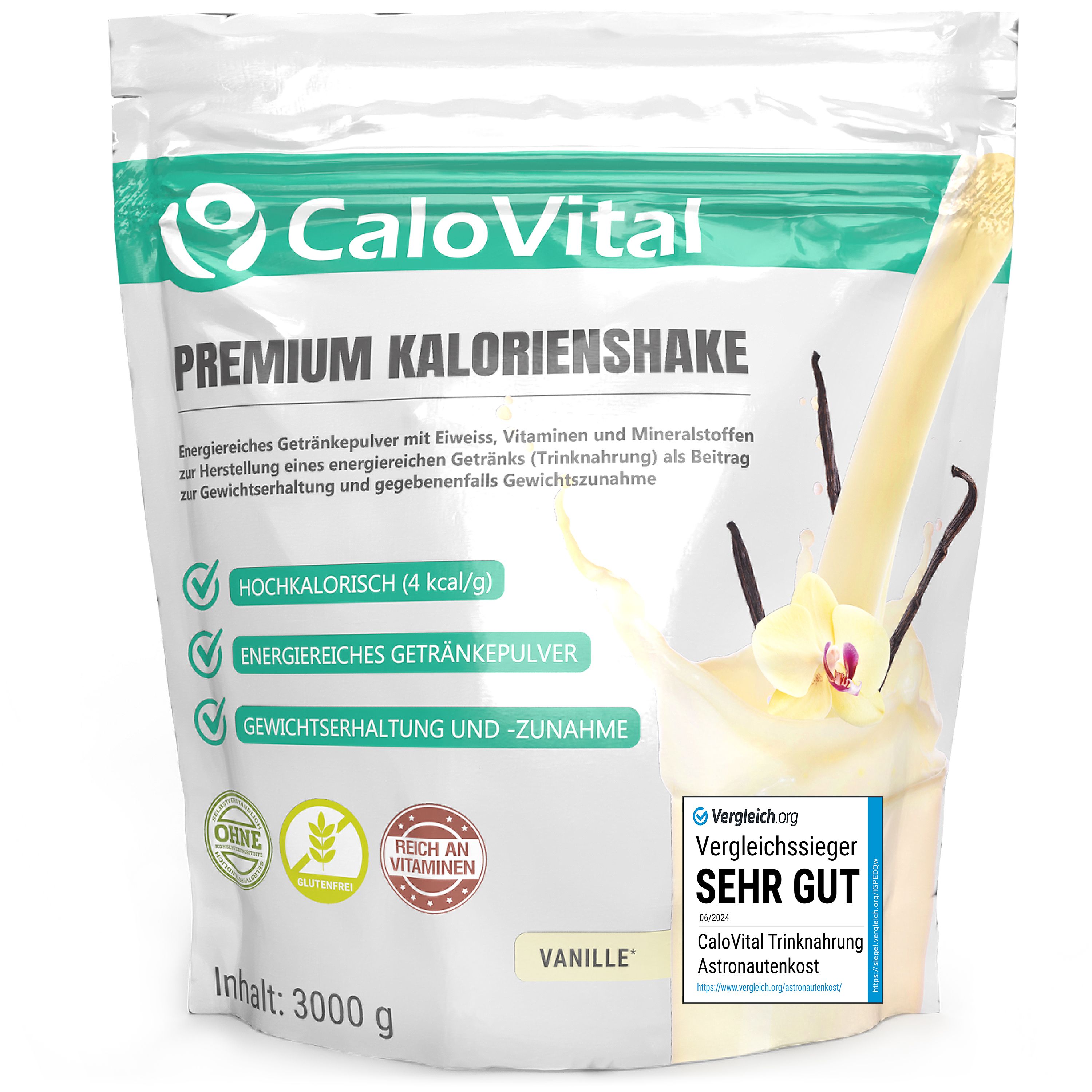 Bild von CaloVital Kalorien Shake 3kg  | Hochkalorische Trinknahrung für Gewichtszunahme