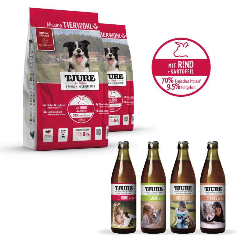 Bild von Tjure Rind & Kartoffel 15kg + All In One Fleischsmoothie
