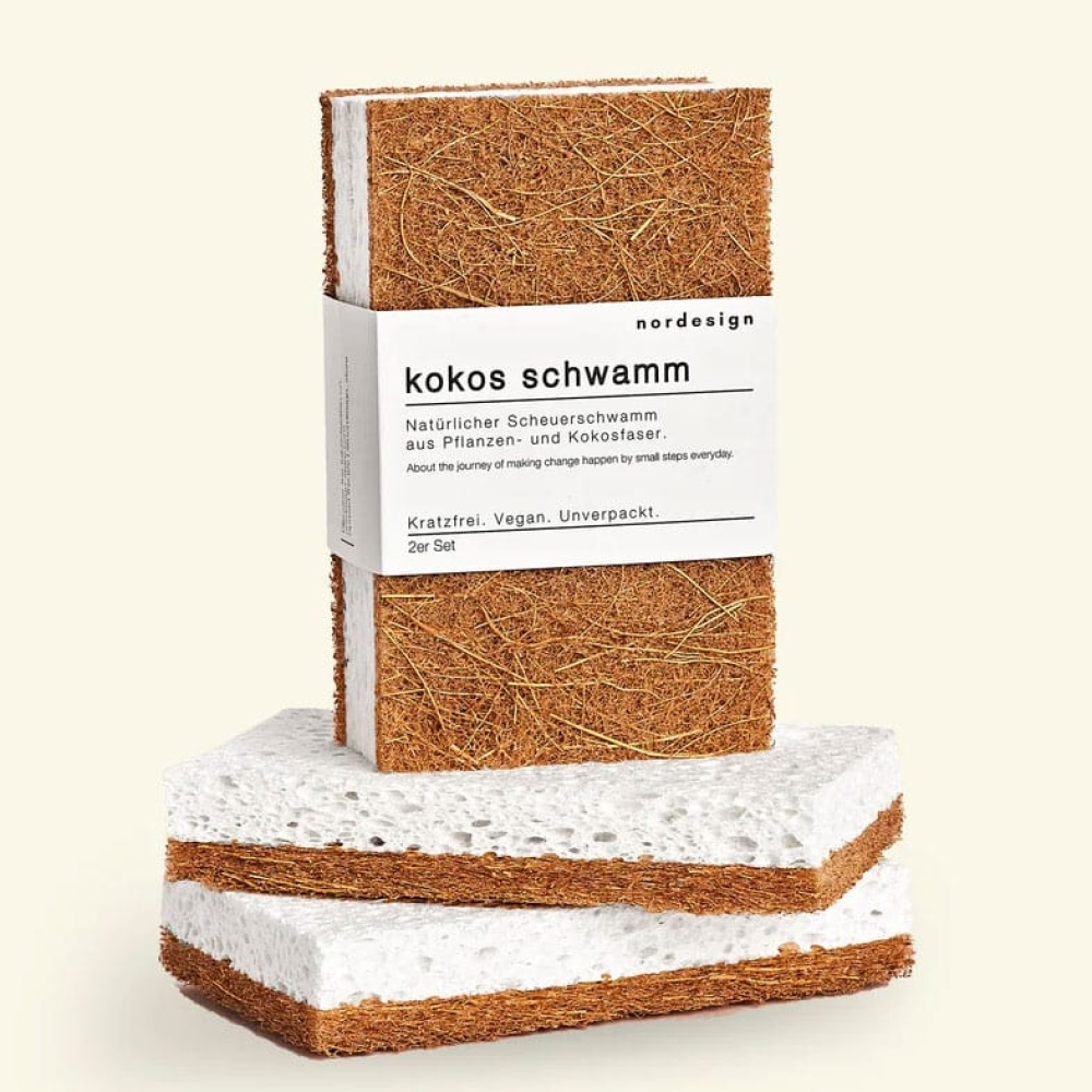 Bild von Nordesign 2er Set Kokos-Schwamm Natur