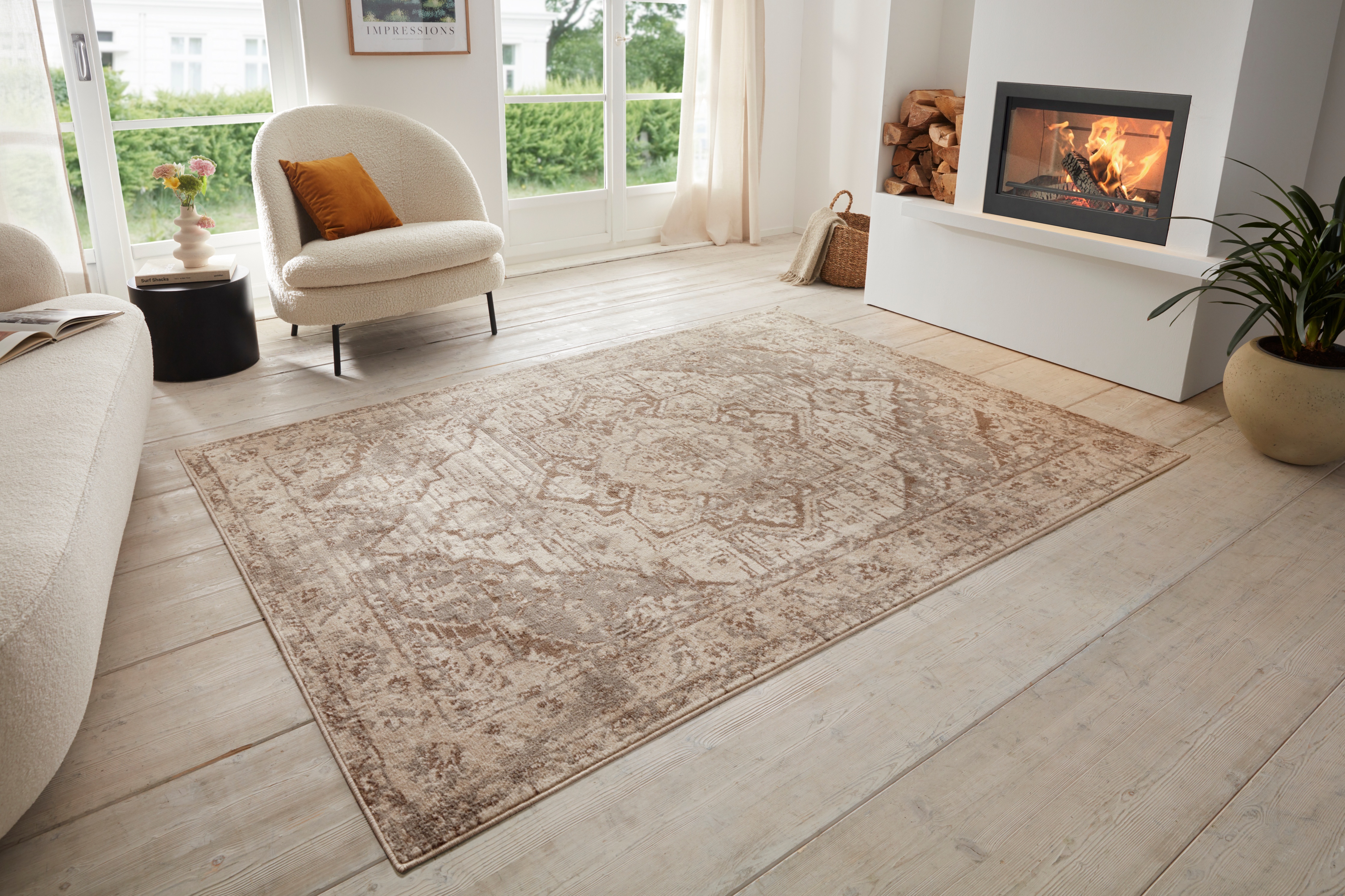 Bild von HANSE Home Teppich »Sand«, rechteckig, 8 mm Höhe, Kurzflor, Läufer, Orient, Vintage, Wohnzimmer, Schlafzimmer, Esszimmer