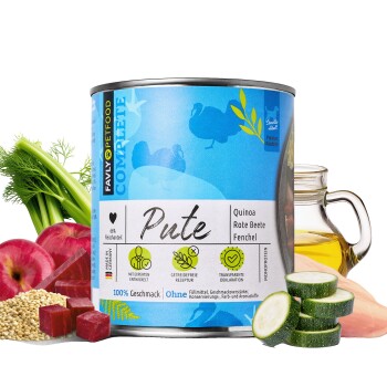 Bild von FAVLY Petfood Nassfutter Pute mit Quinoa, Rote Beete & Fenchel 24x800 g